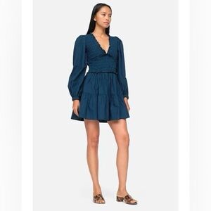 SEA Gaia Long Sleeve Tiered Minidress